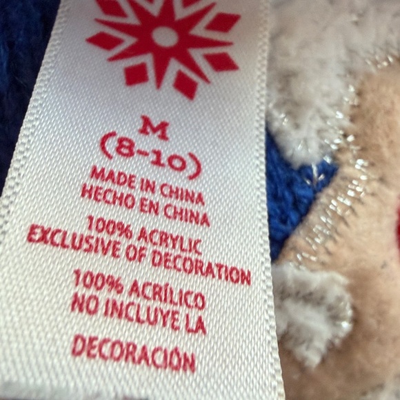 EUC~Woman’s Medium Ugly Blue Santa Christmas Sweater - Picture 8 of 9